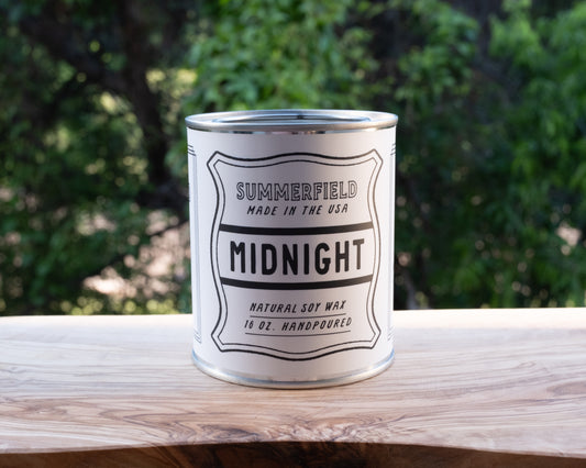 "Midnight" Soy Candle - Paint Tin Edition (16 oz)